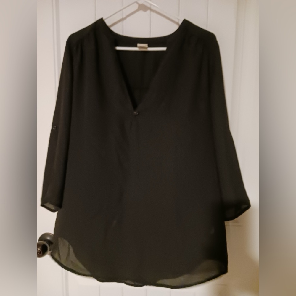 Black layered blouse